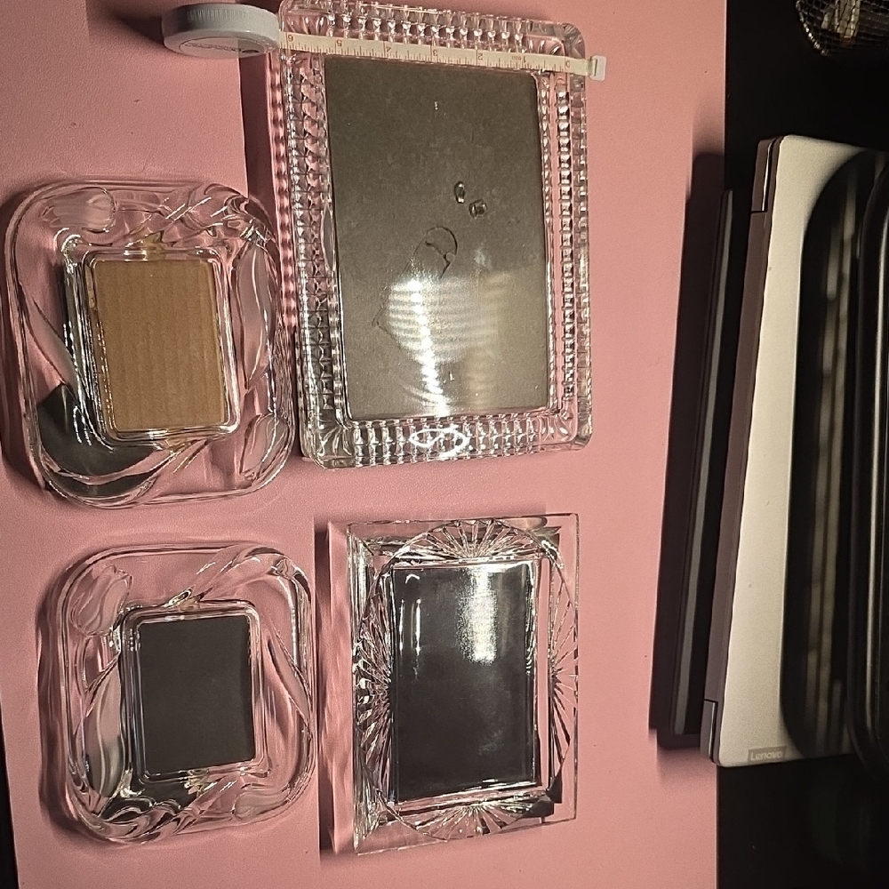 Elegant Glass Photo Frames Set